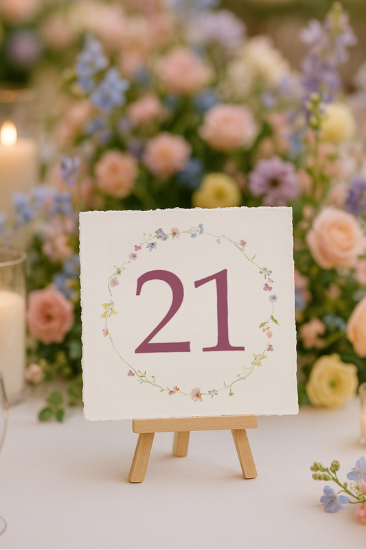 Pastel Meadow Table Numbers