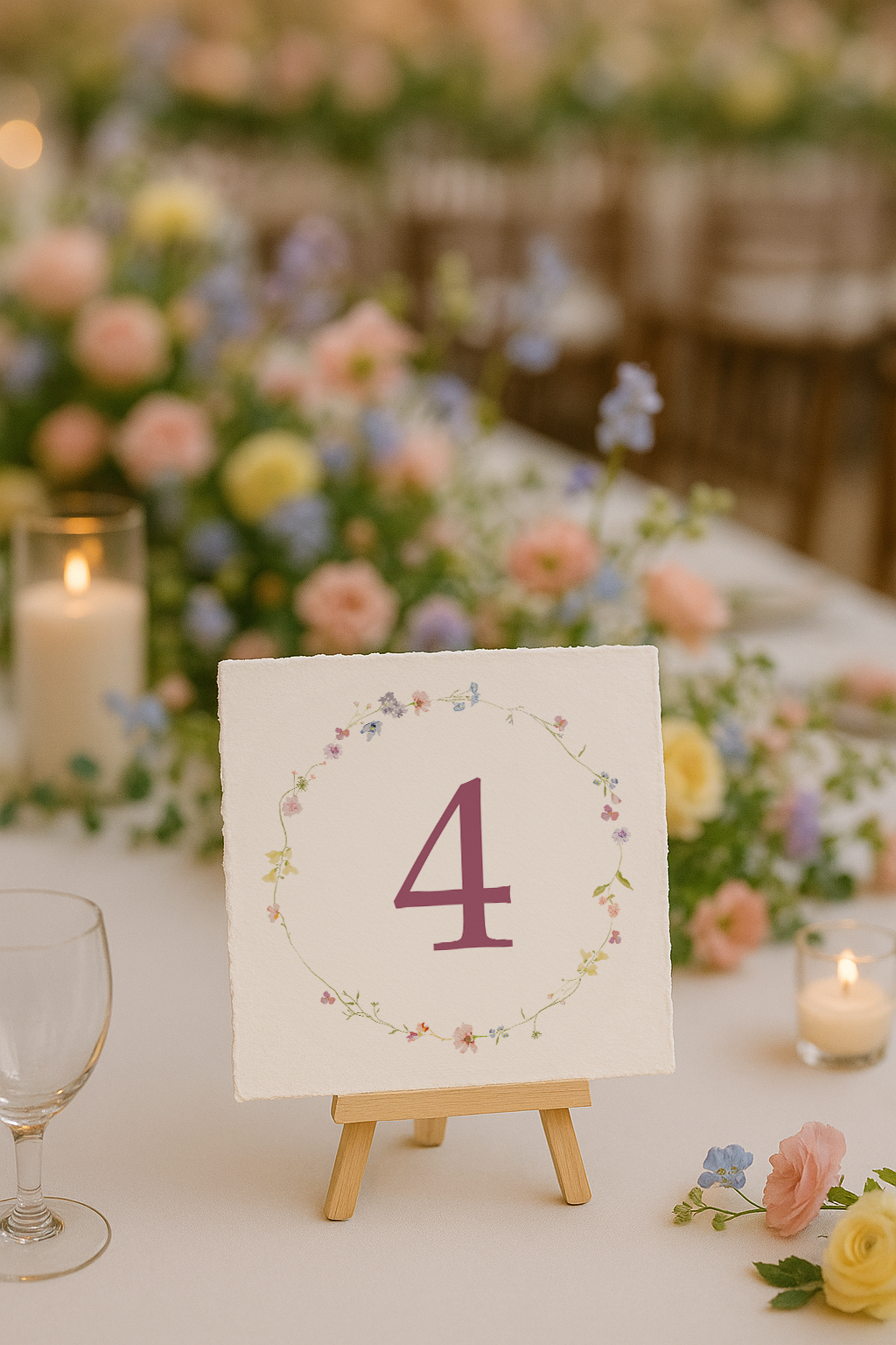 Pastel Meadow Table Numbers