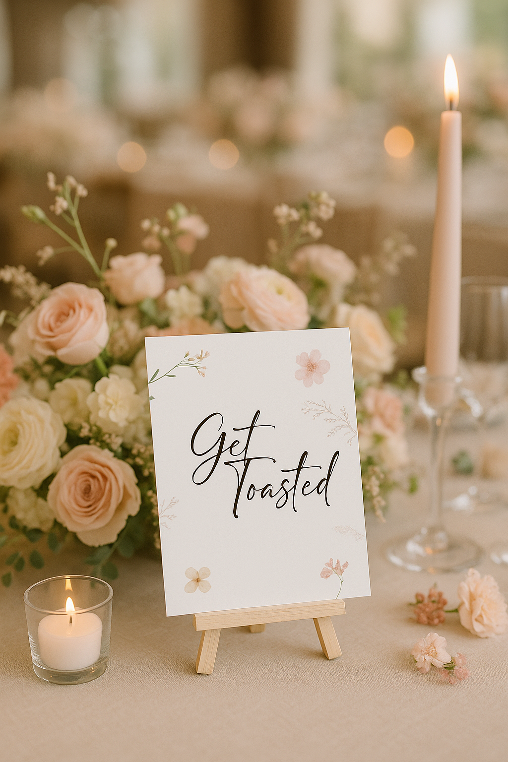 GET TOASTED Wedding sign