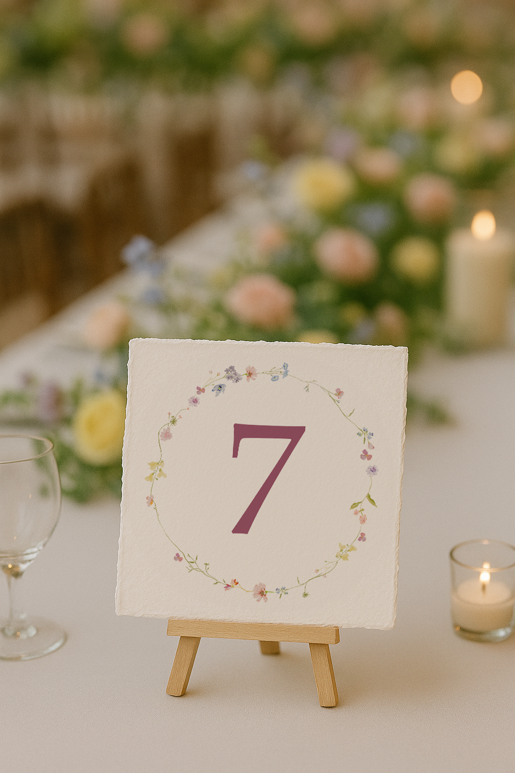 Pastel Meadow Table Numbers