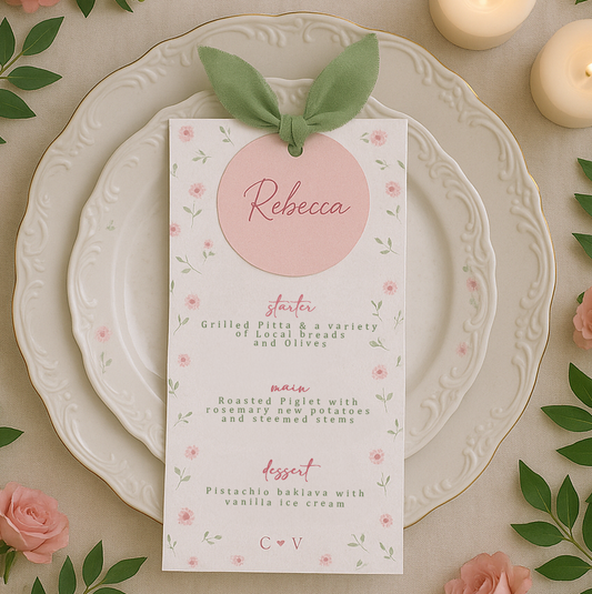 Camden Wedding Menu