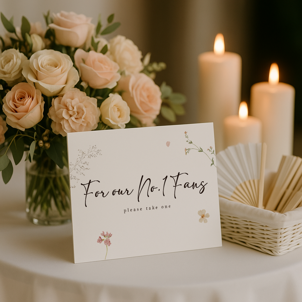 For our no.1 Fans Wedding Sign