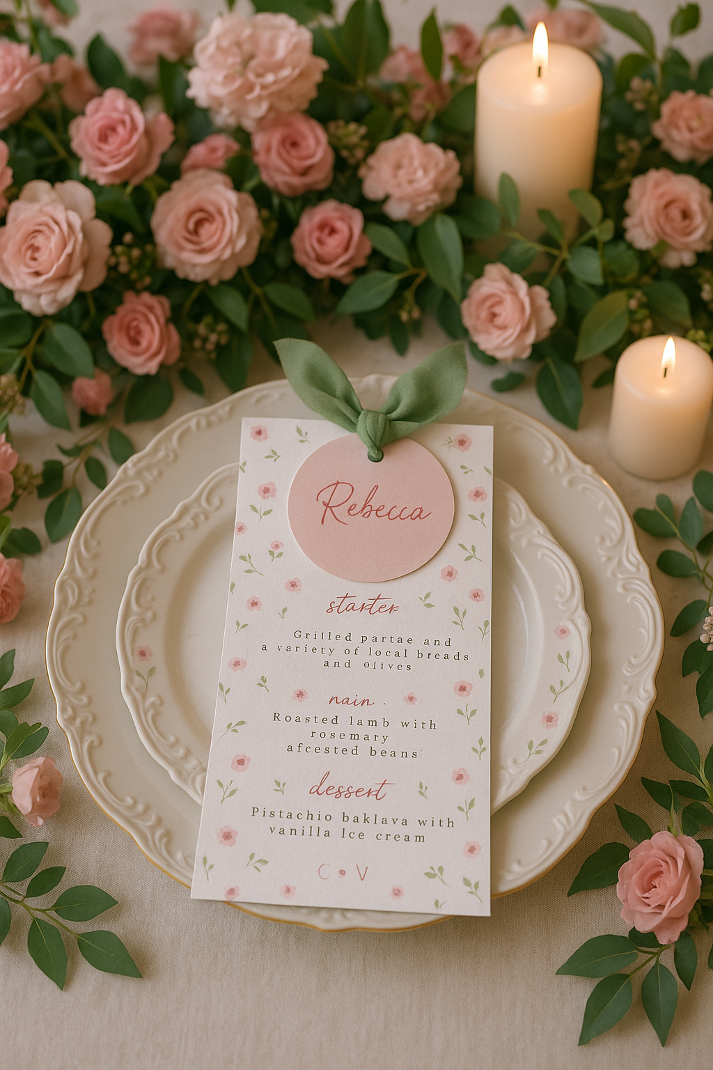 Camden Wedding Menu