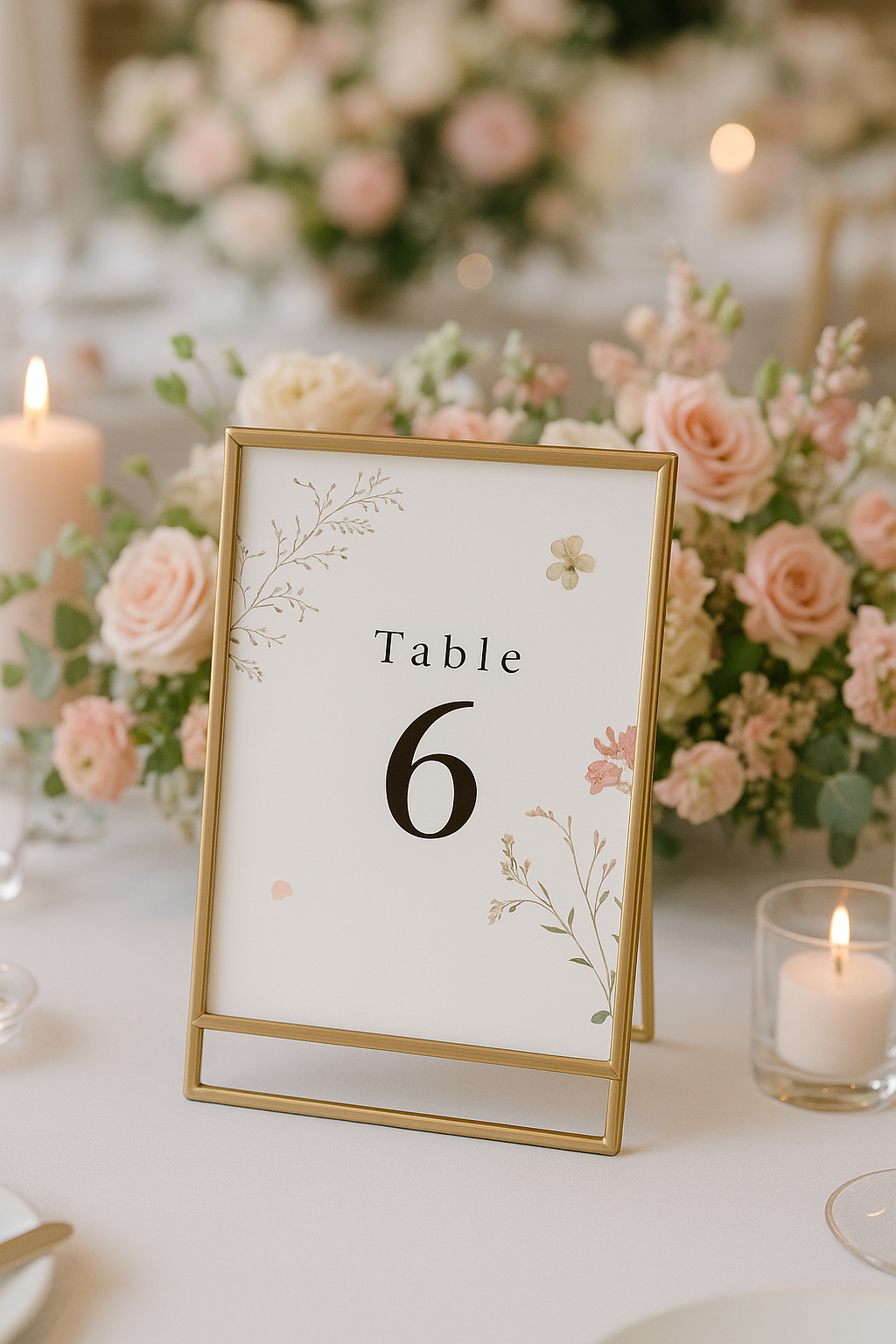 Megan Floral Table Number