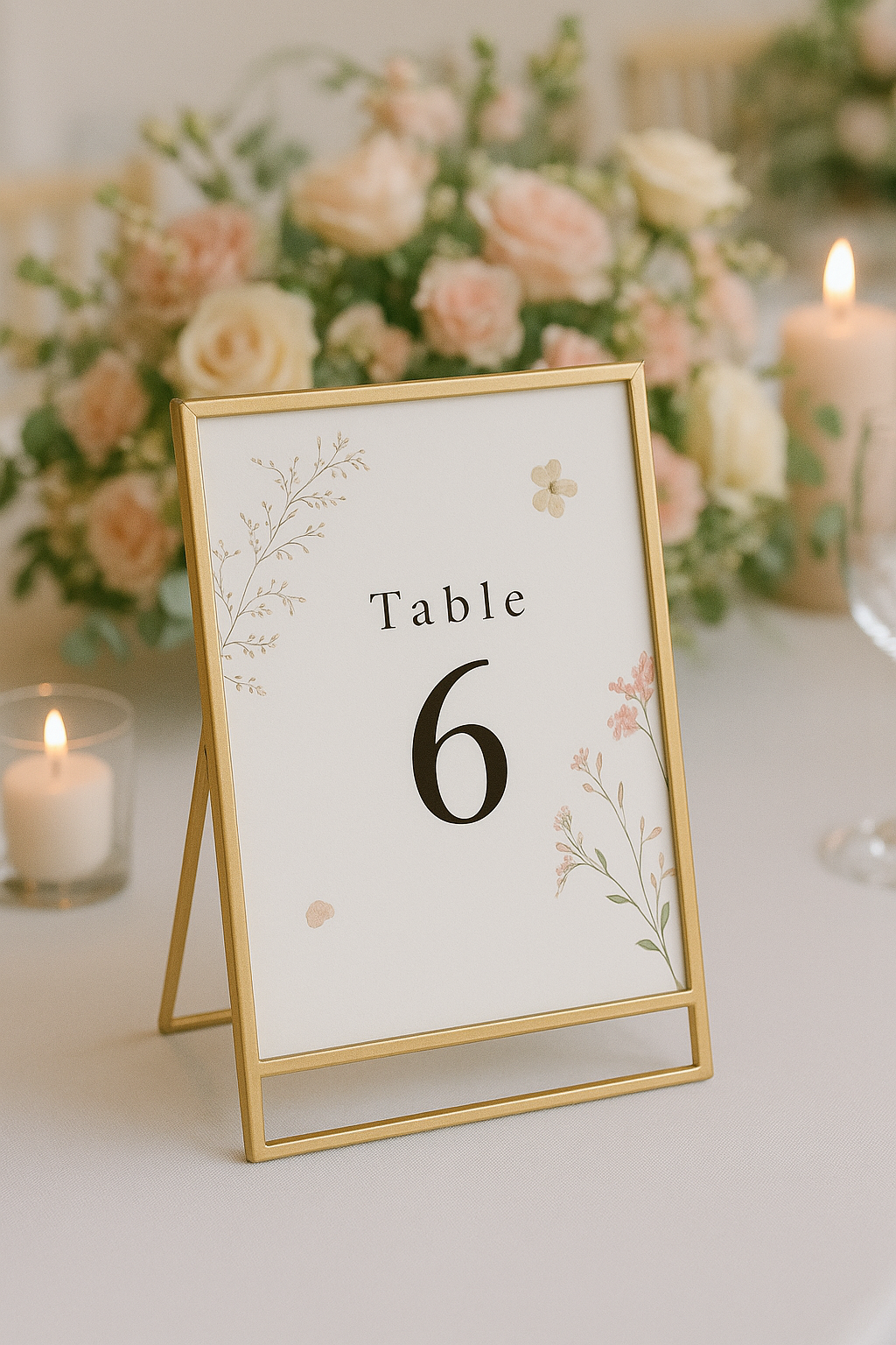 Megan Floral Table Number