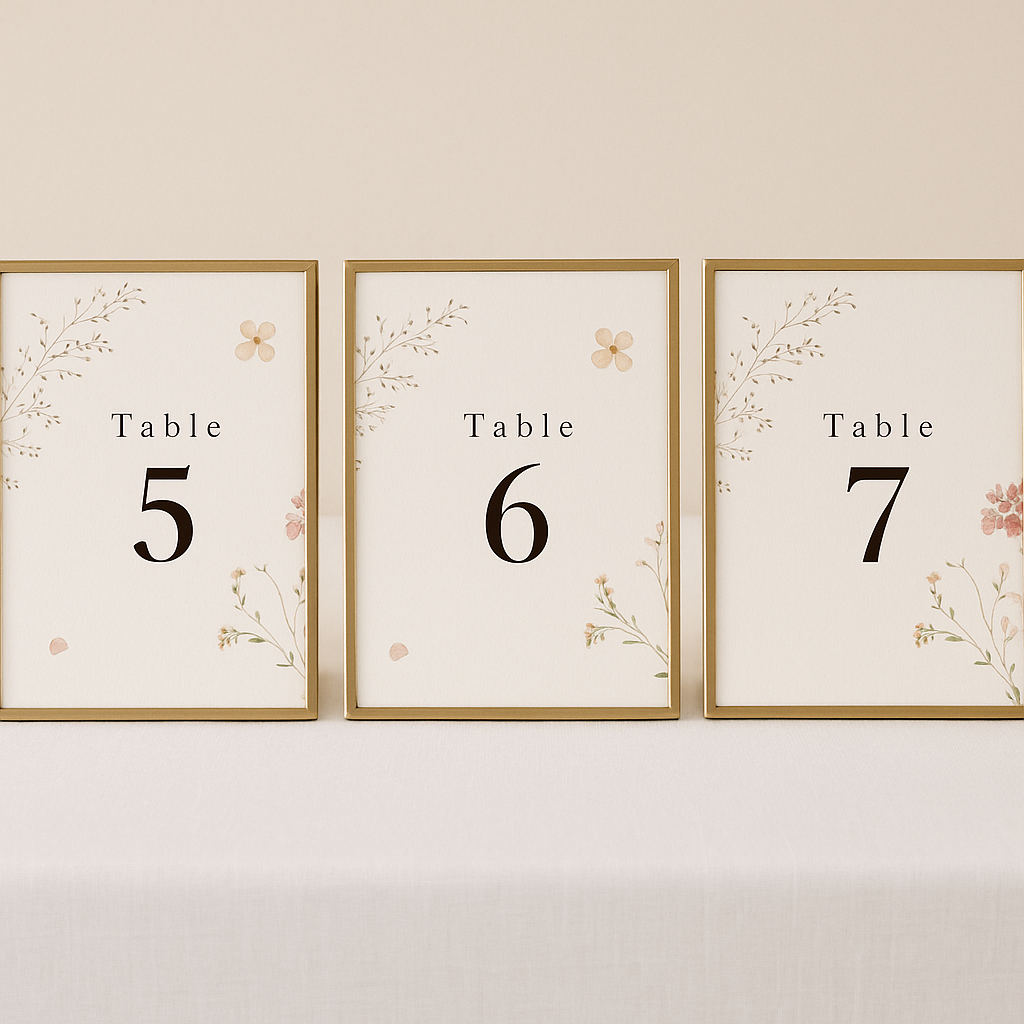 Megan Floral Table Number