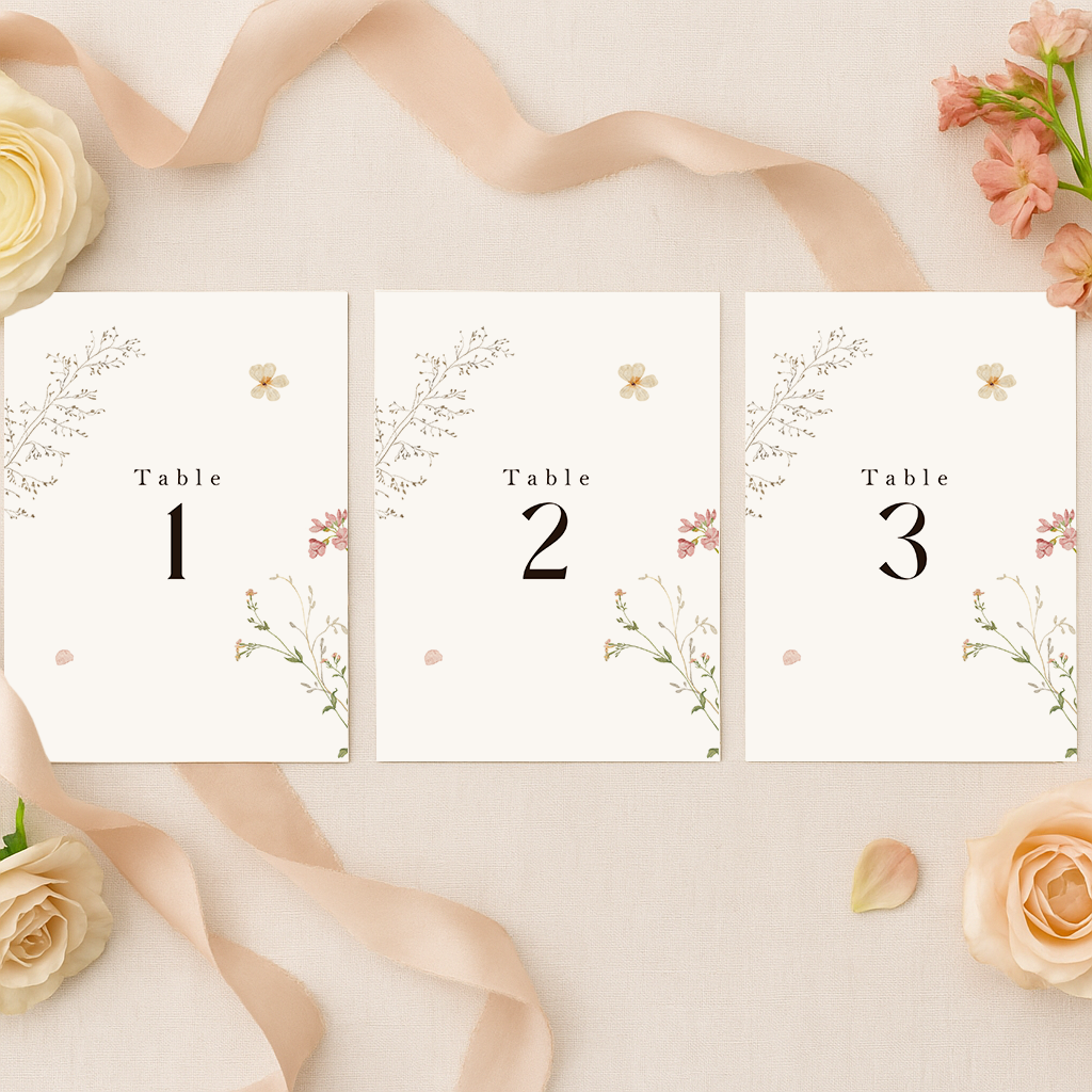 Megan Floral Table Number
