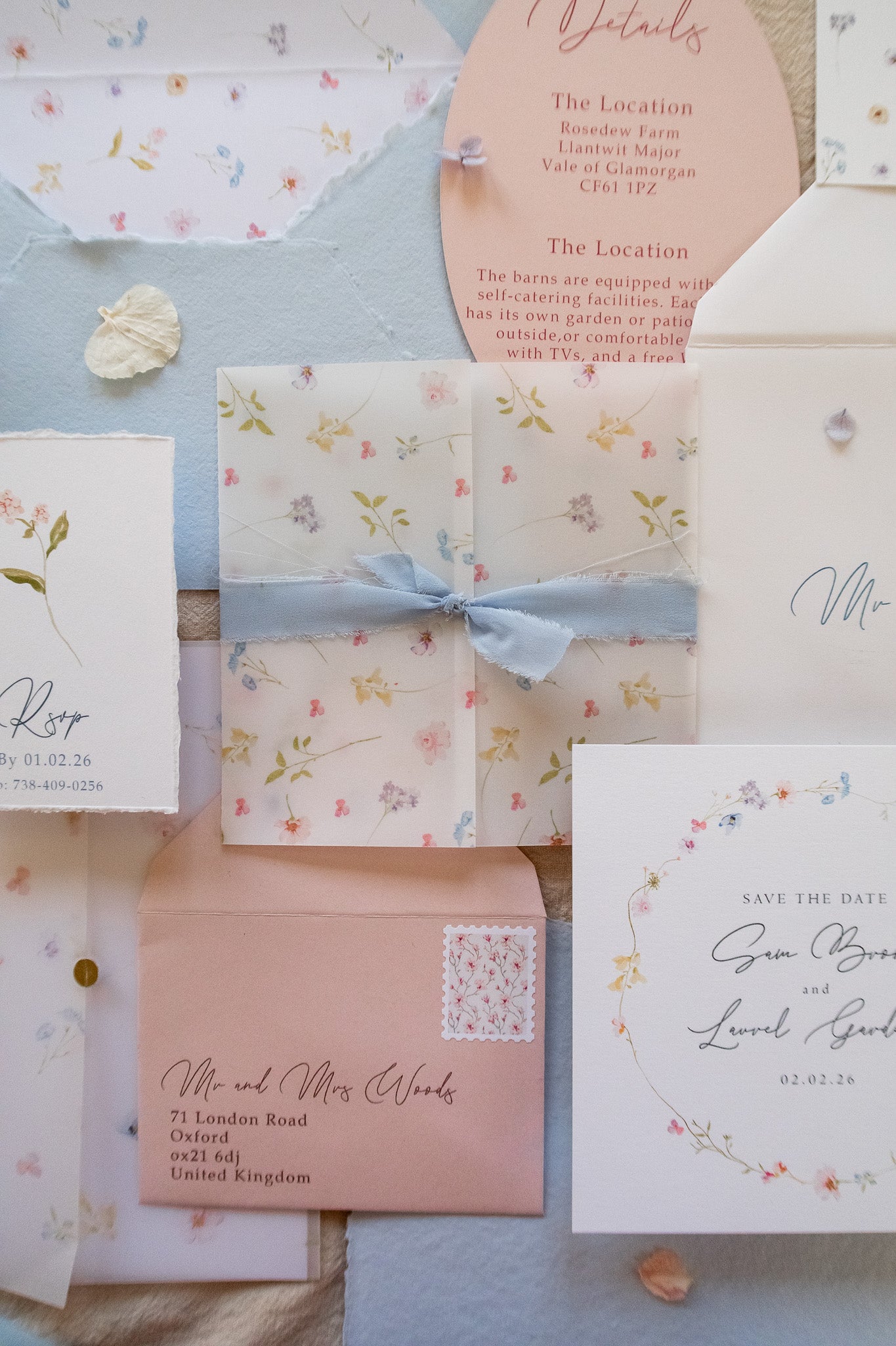 Laurel Meadow Main Invitation Suite
