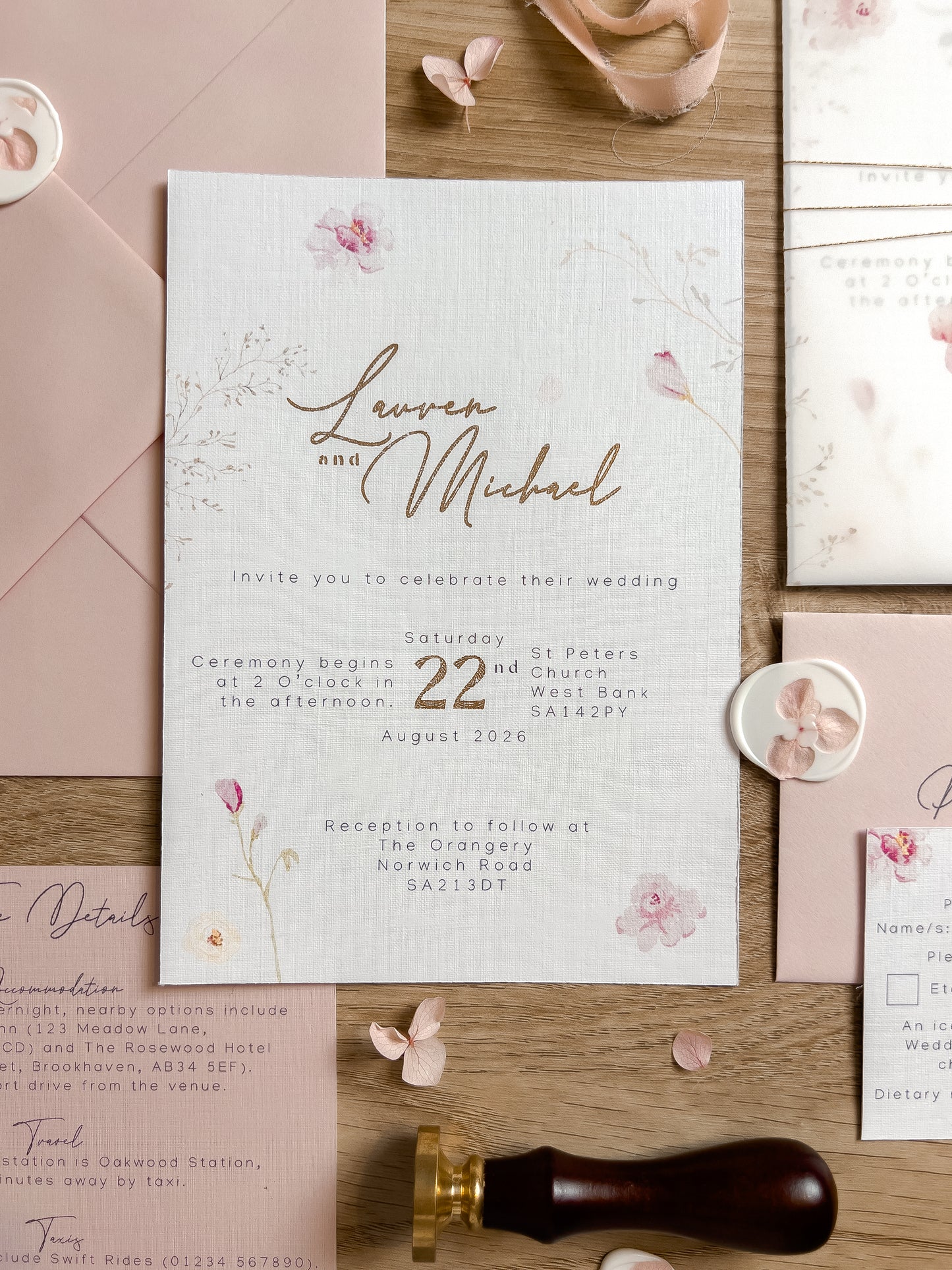 Lauren Wedding Invitation Suite