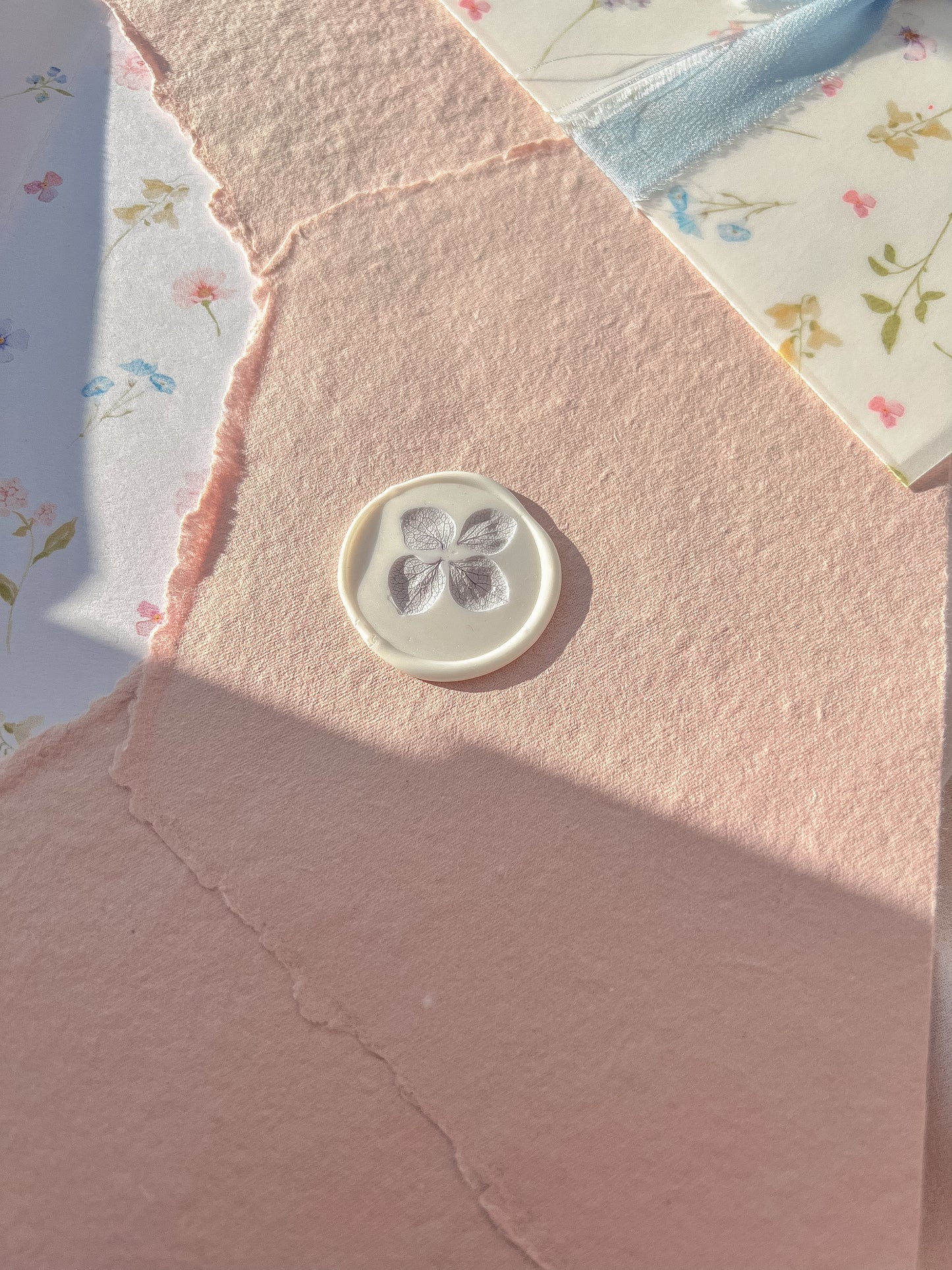 Blue Dried Hydrangea Wax Seal