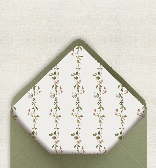 Green Vine Envelope Liner