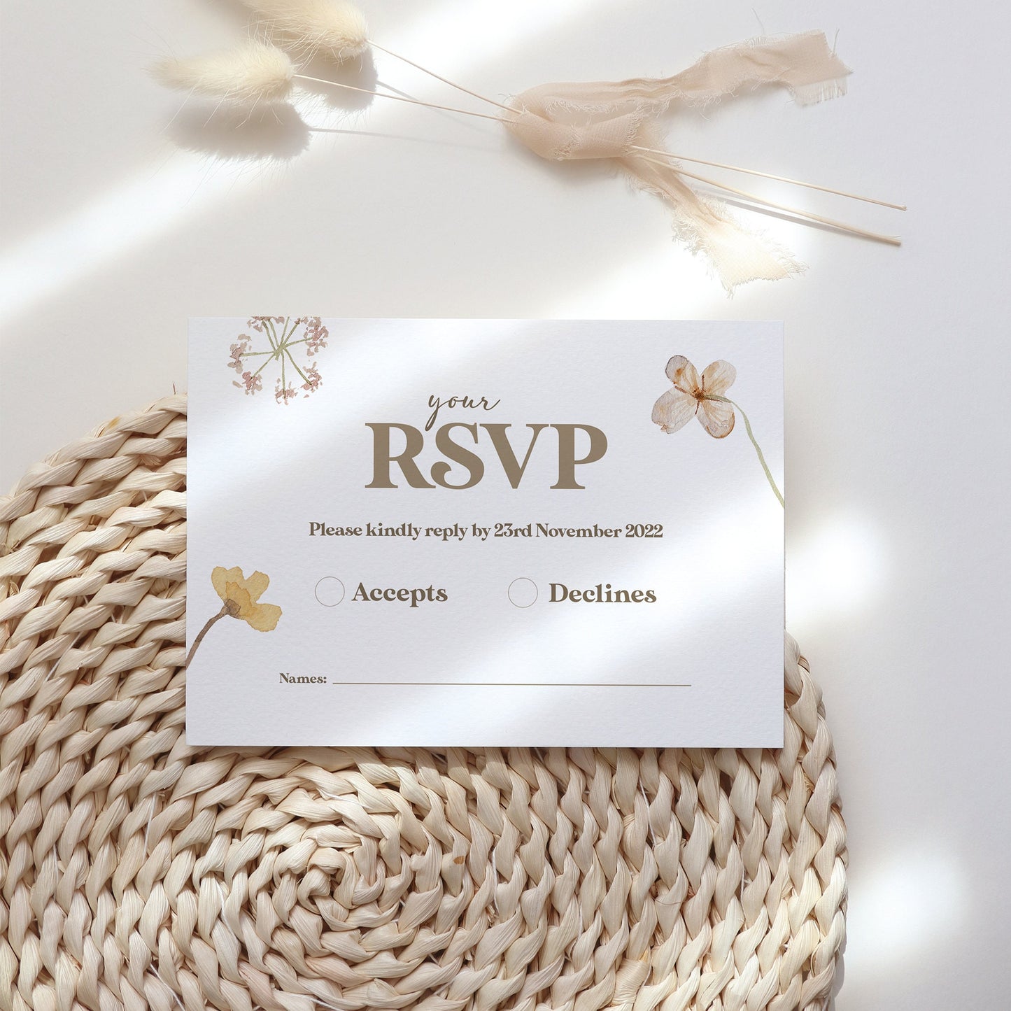 Wildflower Garden Wedding Invitation Suite
