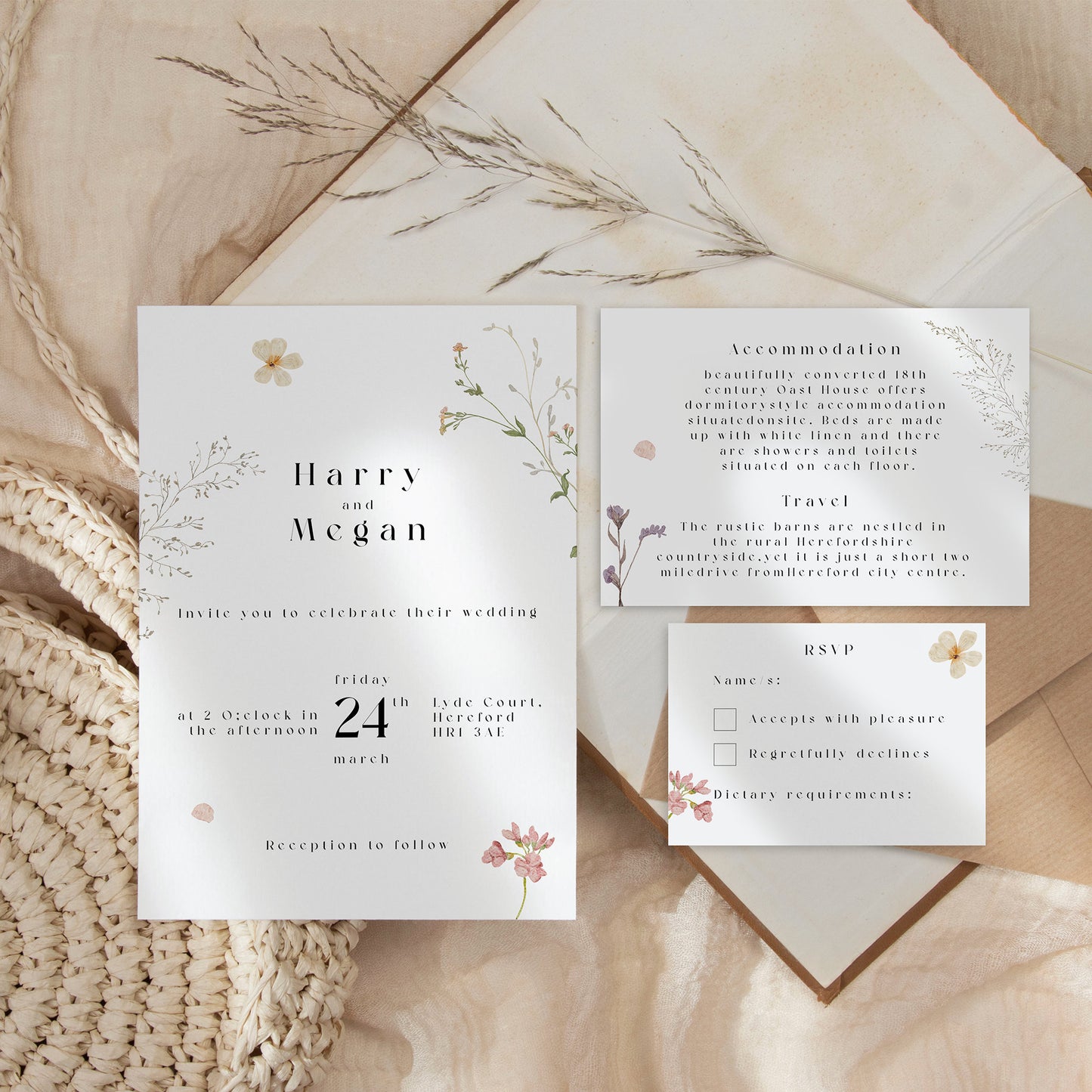 The Megan Wedding Invitation Suite