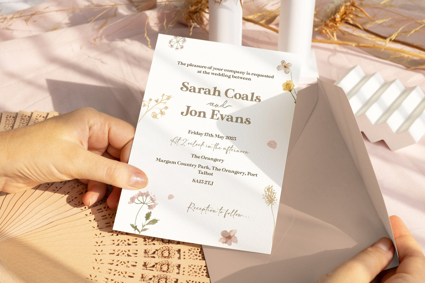 Wildflower Garden Wedding Invitation Suite