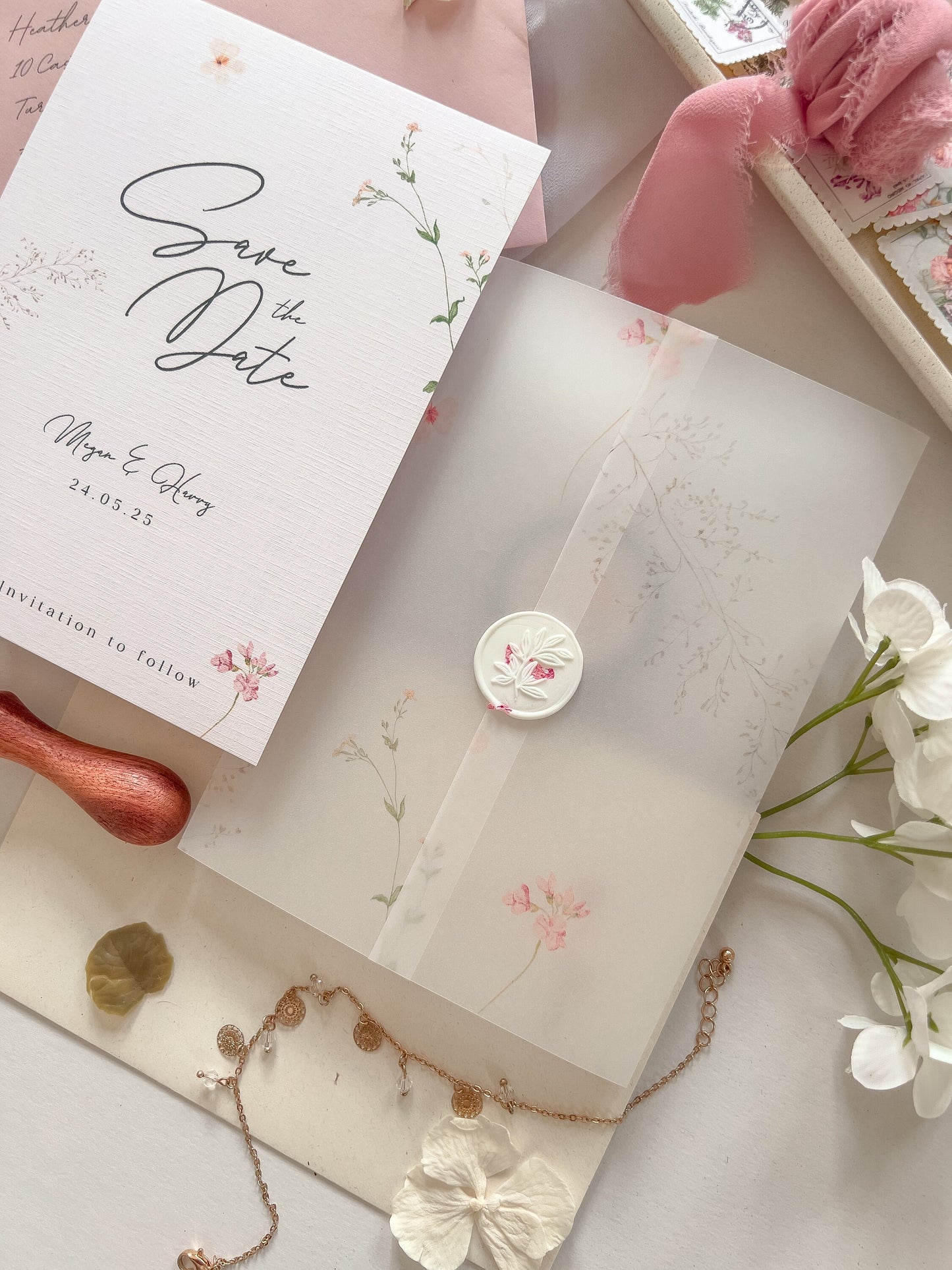 The Megan Save the Date A6