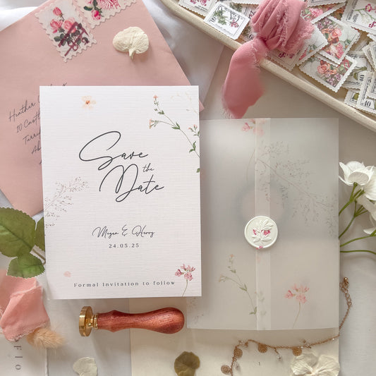 The Megan Save the Date A6