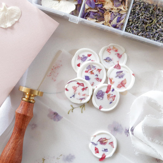 Blue and Pink Spring Floral Wax Seals