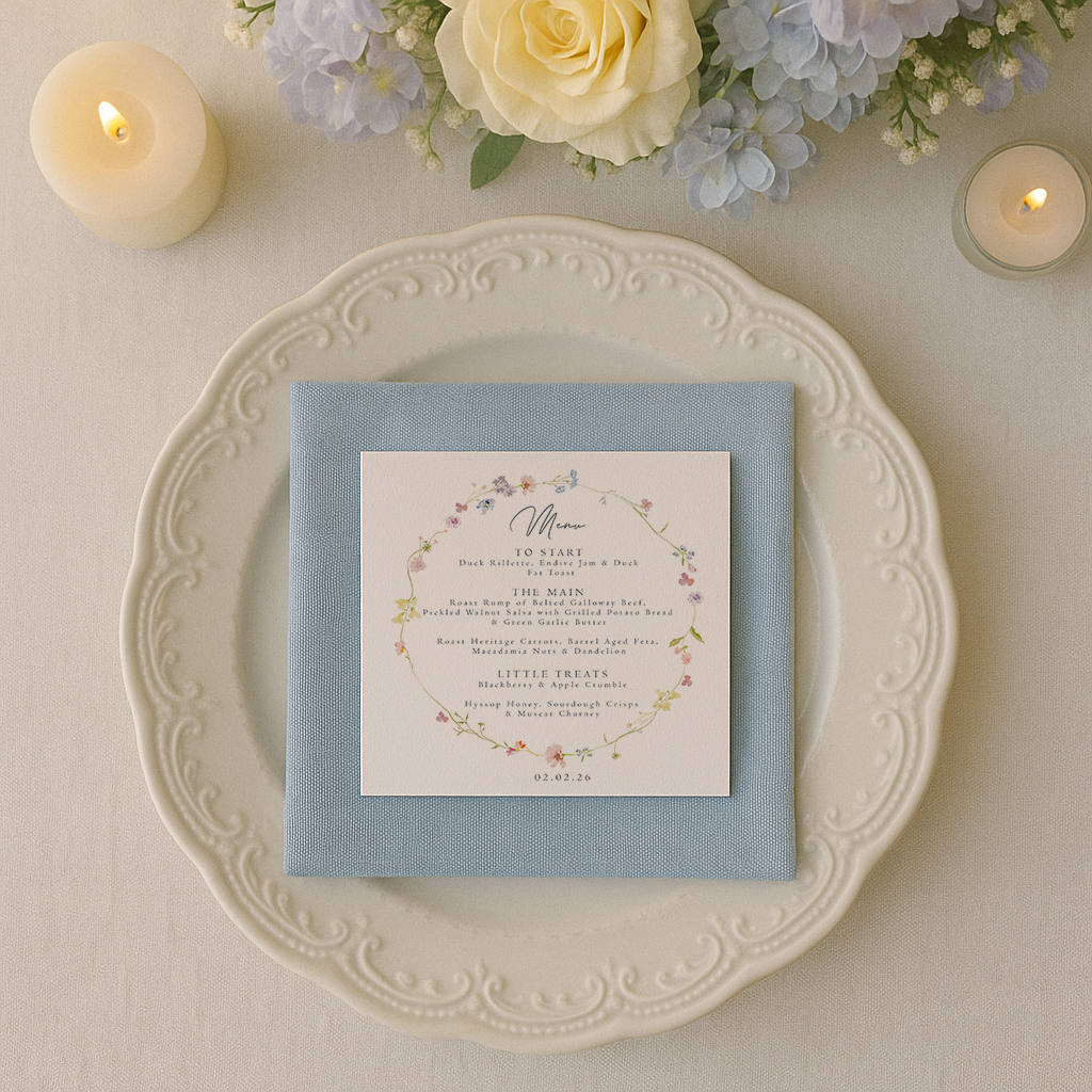 Meadow Square Wreath Menu