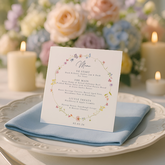 Meadow Square Wreath Menu