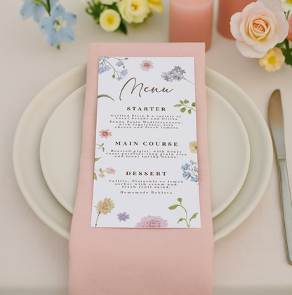 Emma Portrait Floral Menu