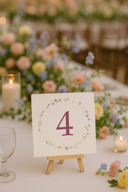 Pastel Meadow Table Numbers