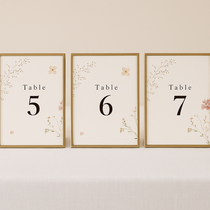 Megan Floral Table Number