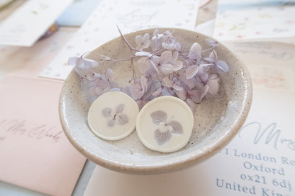 Blue Dried Hydrangea Wax Seal
