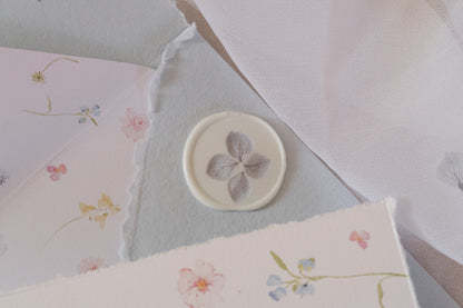 Blue Dried Hydrangea Wax Seal