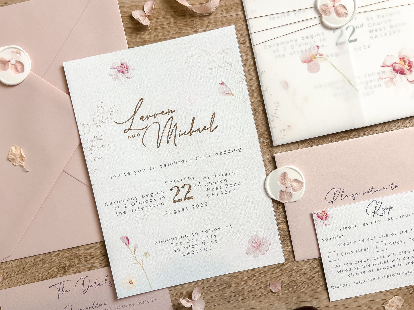 Lauren Wedding Invitation Suite