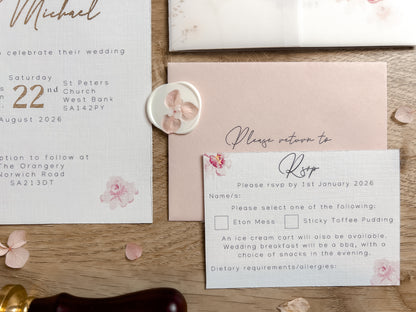 Lauren RSVP Card and Envelope