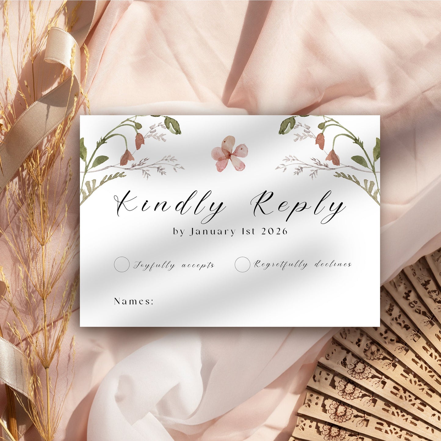 Rosedew Floral Wedding Invitation Suite