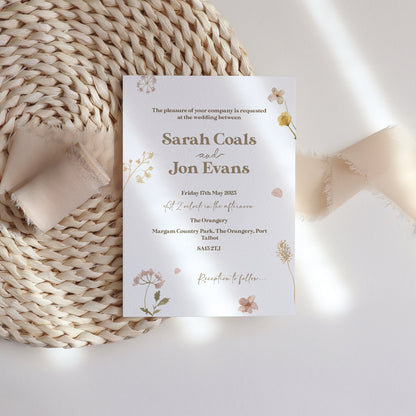 Wildflower Garden Wedding Invitation Suite
