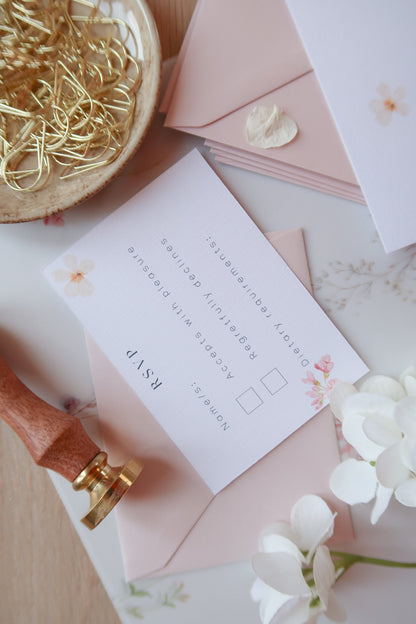 The Megan RSVP Card and Envelope
