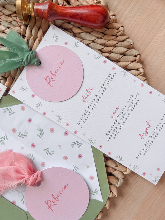 Camden Wedding Menu