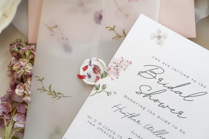 Blue and Pink Spring Floral Wax Seals