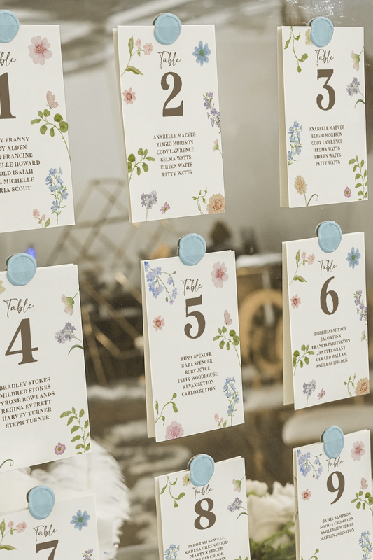 Emma Floral Escort Table Numbers