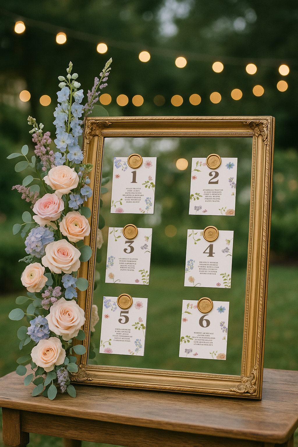 Emma Floral Escort Table Numbers