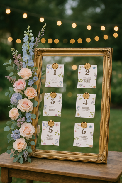 Emma Floral Escort Table Numbers