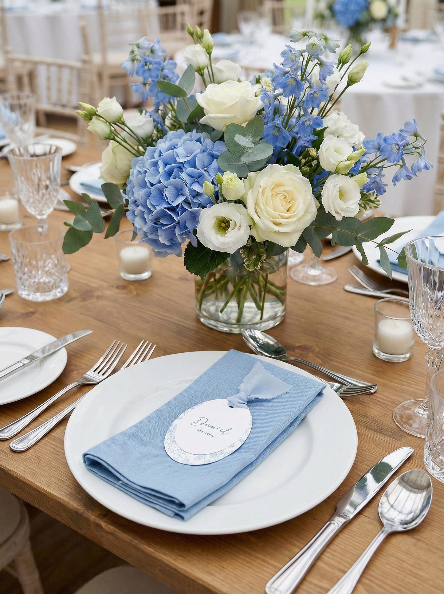 Bordeaux Oval Wedding Place Cards